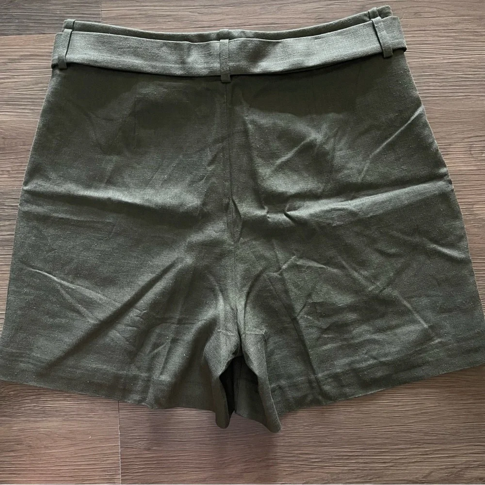 J. Crew Green Tailored Shorts with Fabric Belt NWT Sz 4